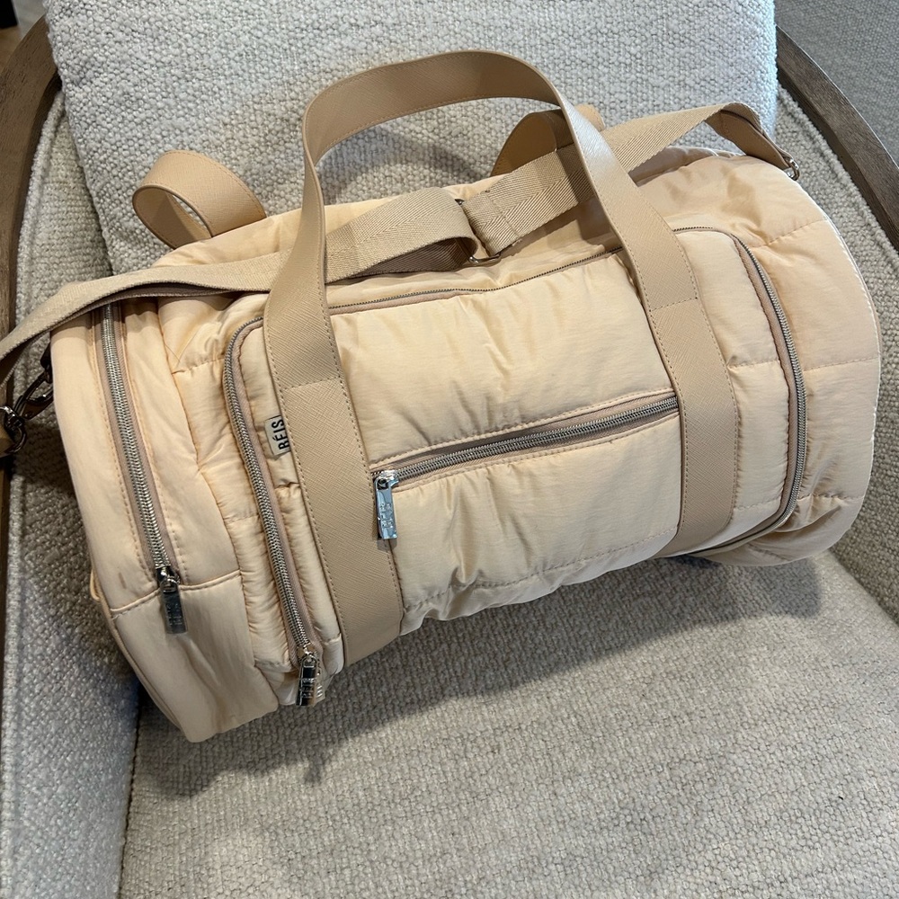 BEIS Beige Mini Duffle Travel Bag - Picture 5 of 5